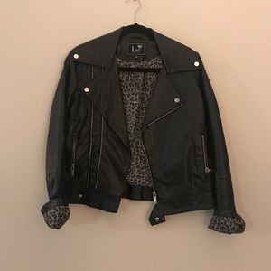 Luz Vegan Leather Faux Leather Moto Jacket